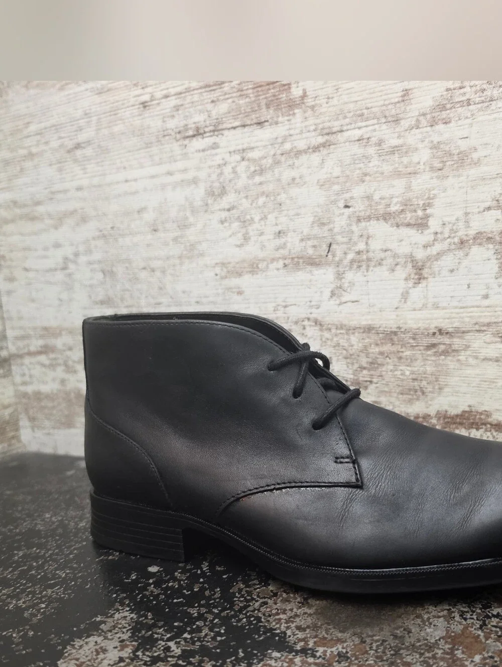 Mens Cole Haan Ankle Boots Sz 7.5 Used Black Leather C13151